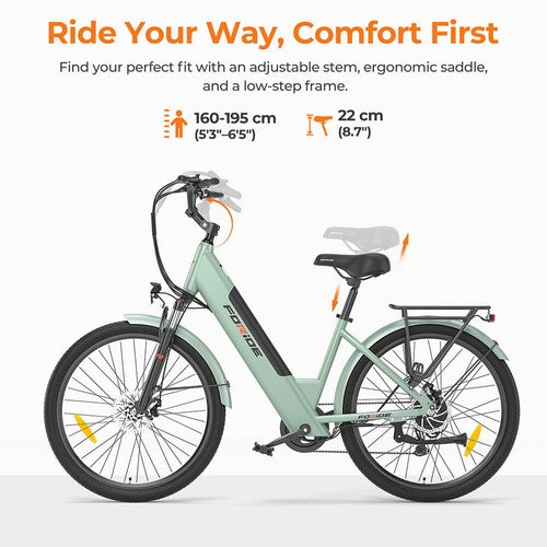 Foride Roamer 1 Step-thru Electric Bike 250W Motor 36V 13Ah Foride Roamer 1 Step-thru Electric Bike 250W Motor 36V 13Ah